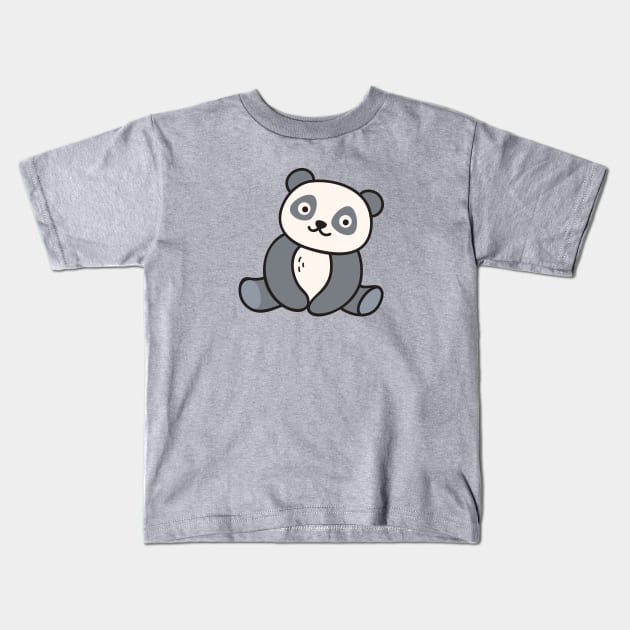 Cute Panda Bear Doodle Drawing Kids T-Shirt by SLAG_Creative